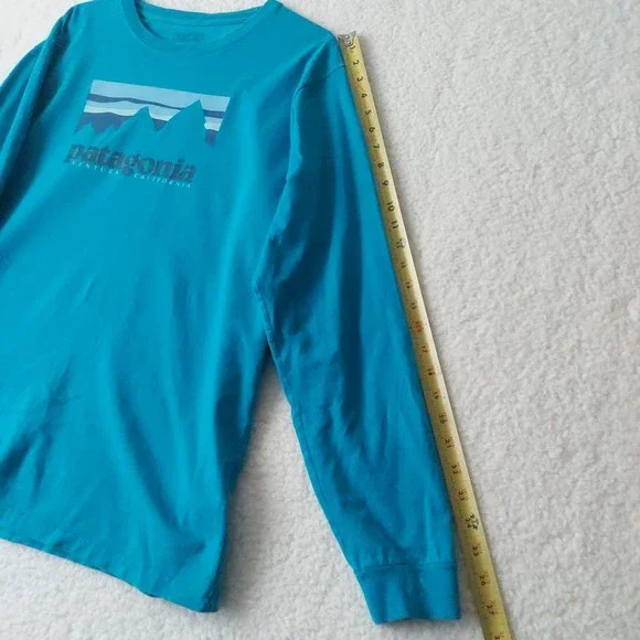 Patagonia Men's Blue Classic Fit Long Sleeve T-shirt Sz L - Picture 9 of 15
